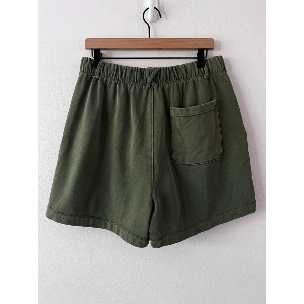 Alex Mill Ambrose Cotton Fleece Shorts in Army Green High Rise size large - Picture 12 of 16